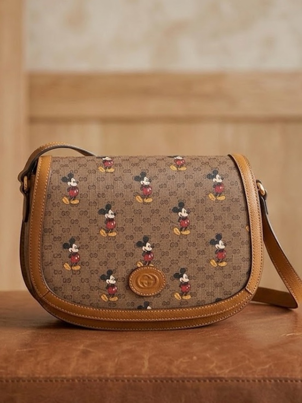Gucci x Disney Mickey Mouse Small GG Supreme Crossbody Bag